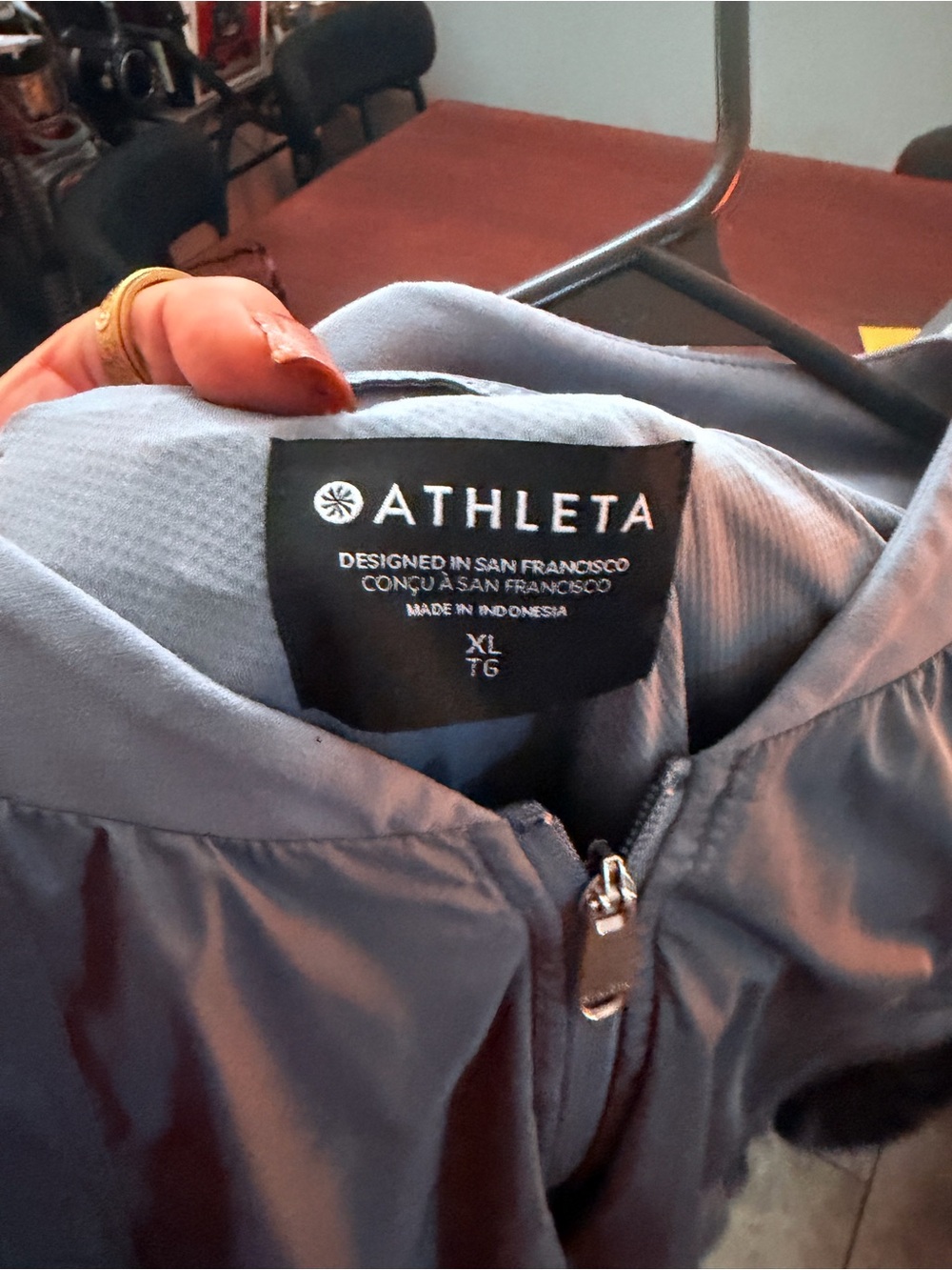 Athleta Slate Gray Bomber Jacket - Picture 5 of 5